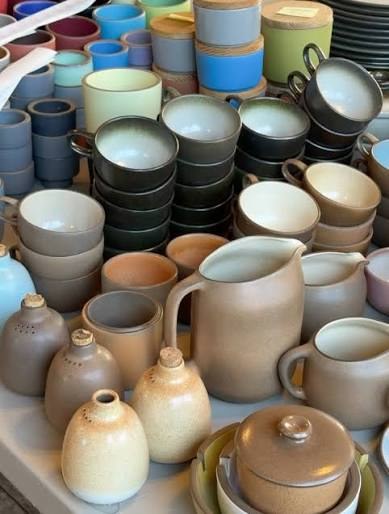 Heath cups, mugs, and pitchers