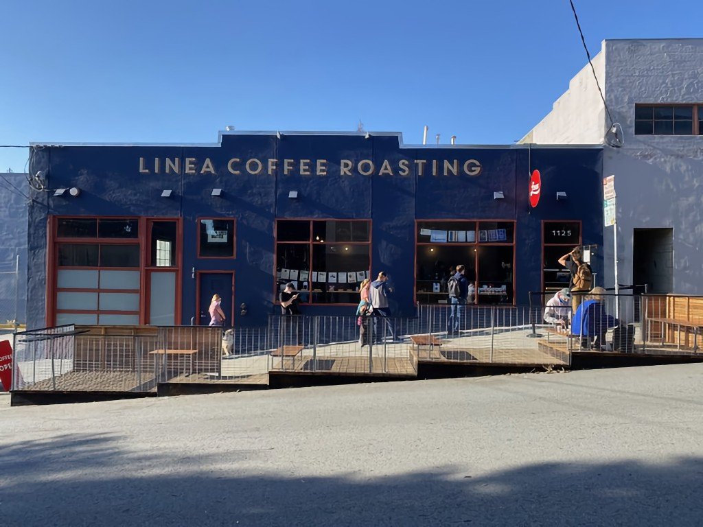 Linea Coffee Roasting building on Mariposa Street