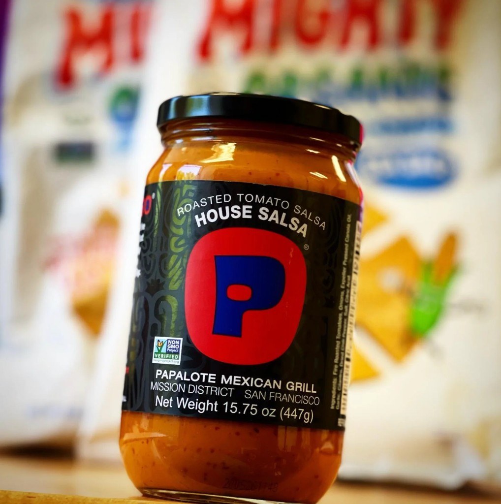 Papalote roasted tomato house salsa jar