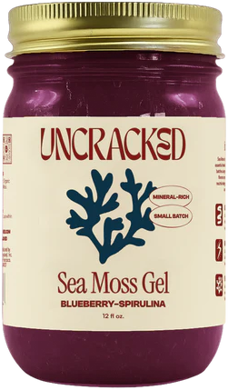 Blueberry-spirulina sea moss gel